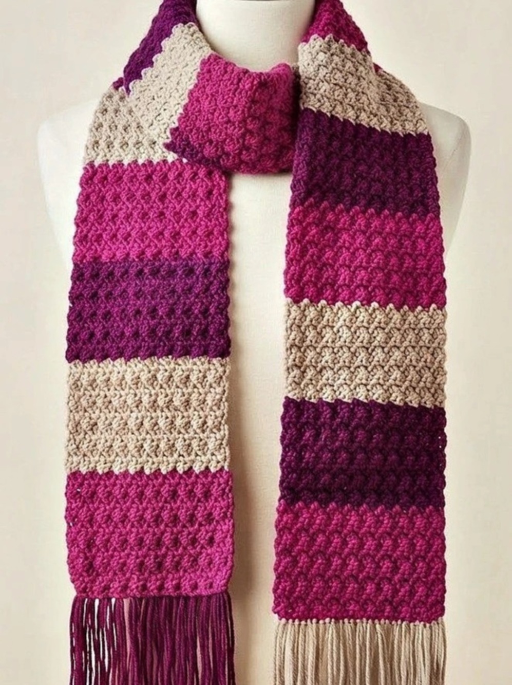 Handmade crocheted scarf